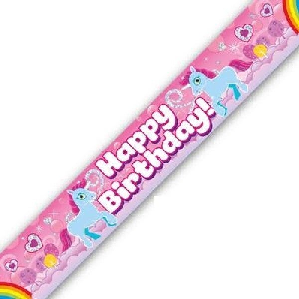 Unicorn birthday banner