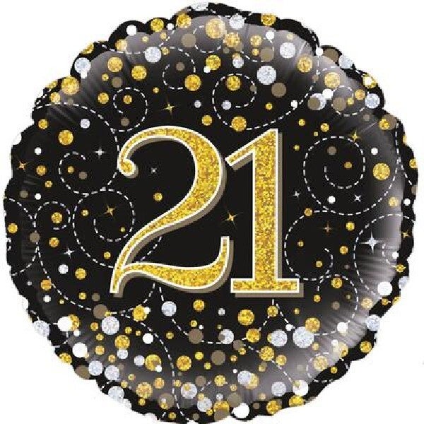 Age 21 helium balloon