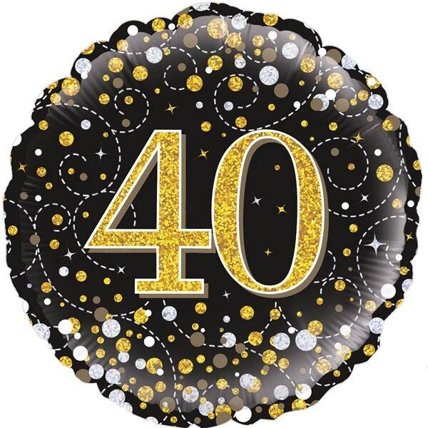 Age 40 helium balloon