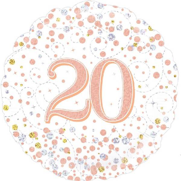 Age 20 helium balloon