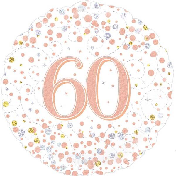 Age 60 helium balloon