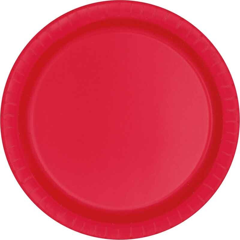 Ruby red party plates