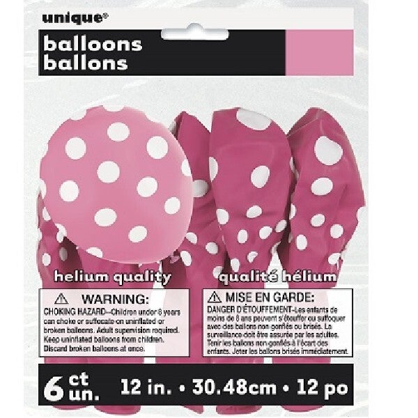 Pink polka dot balloons