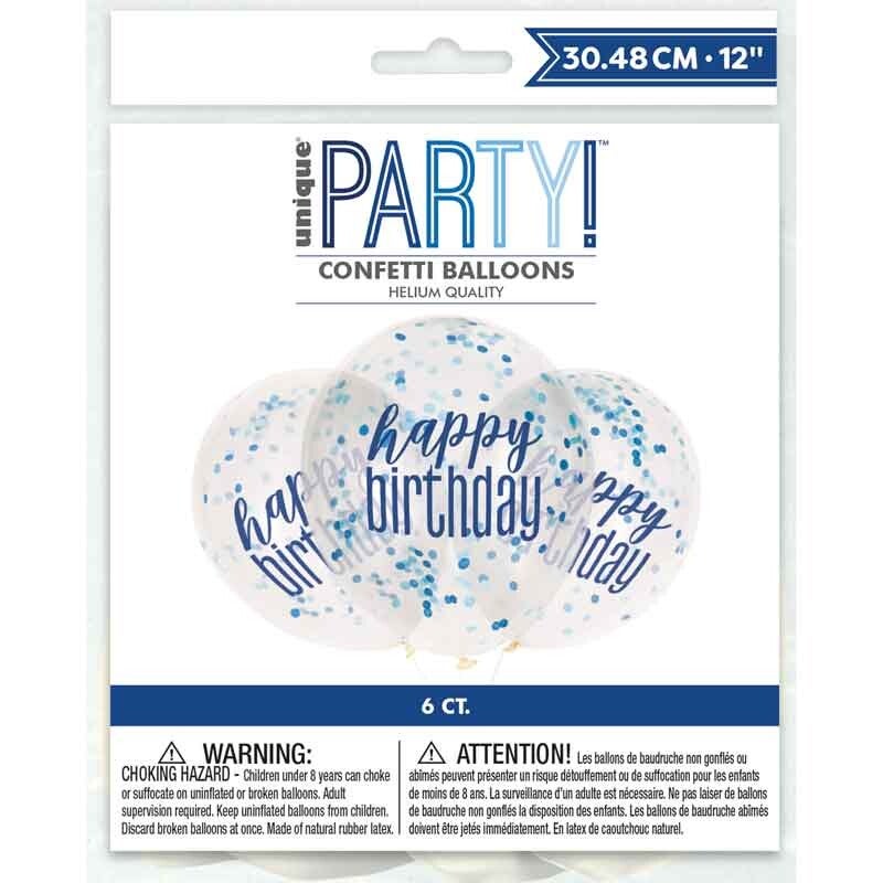 Happy birthday confetti balloons