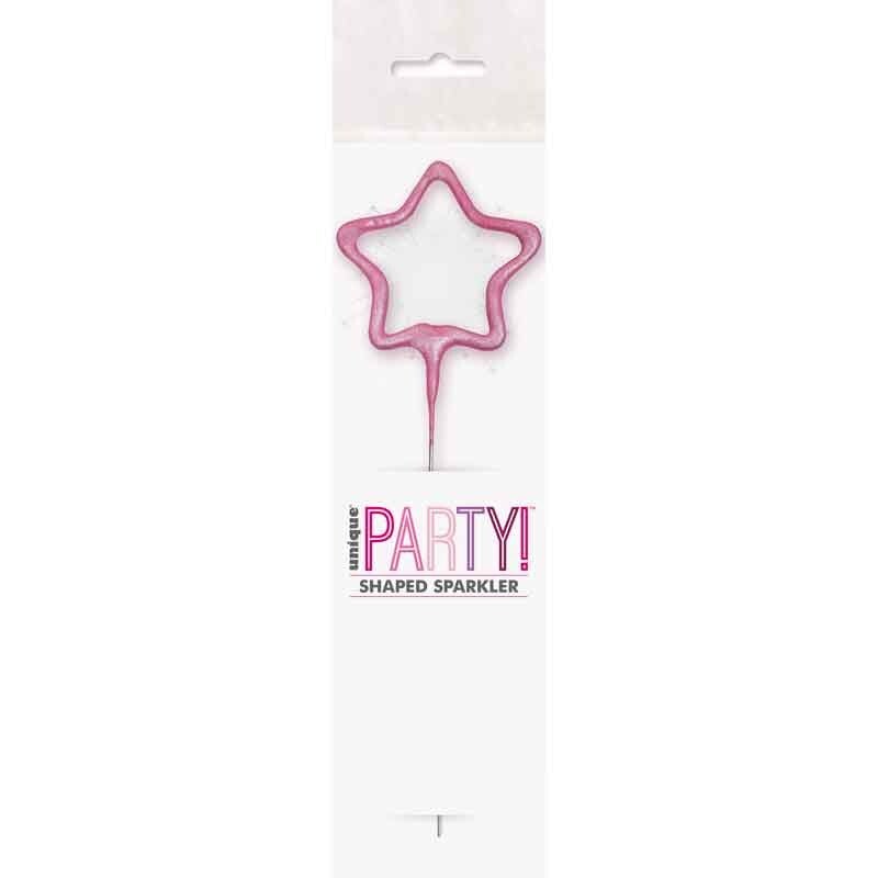Star shaped pink sparkler