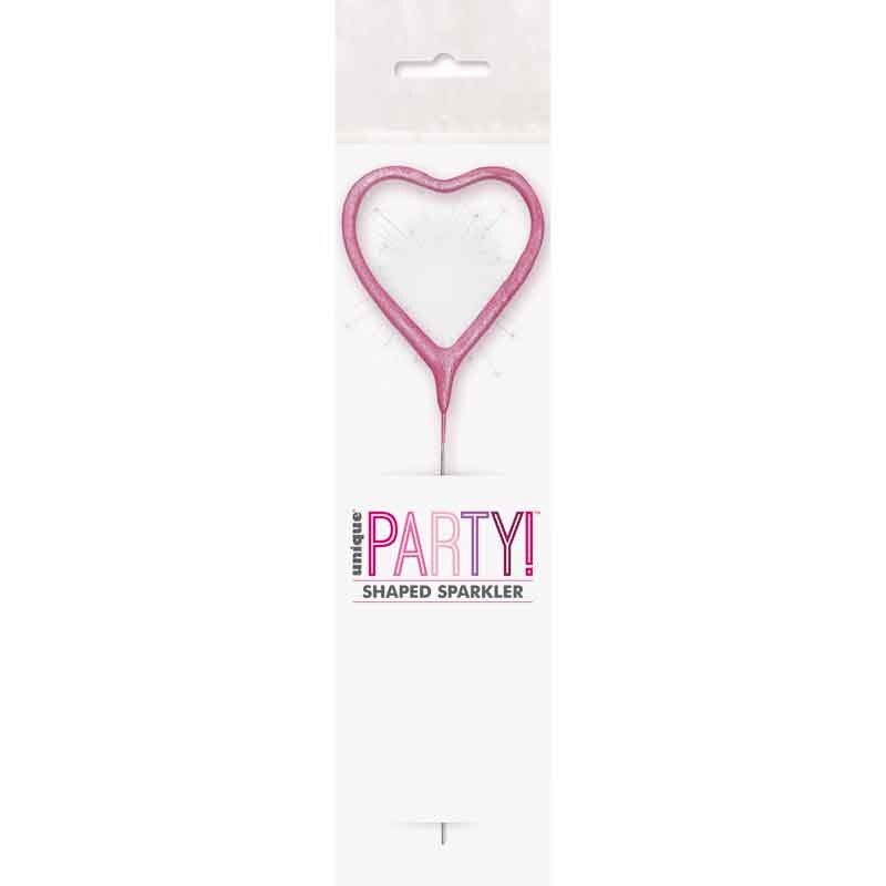 Pink heart shaped sparler