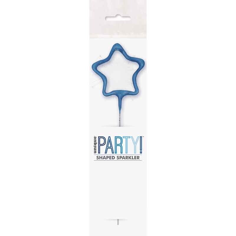 Blue star shaped sparkler