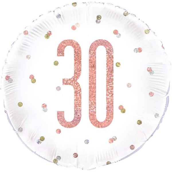 Age 30 helium balloon