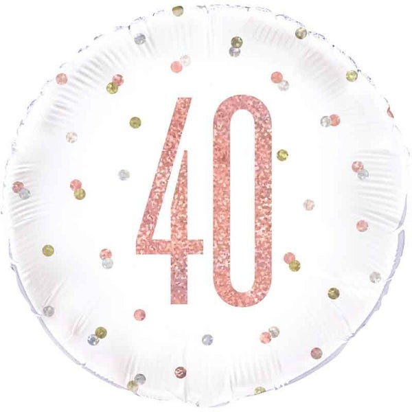 Age 40 helium balloon