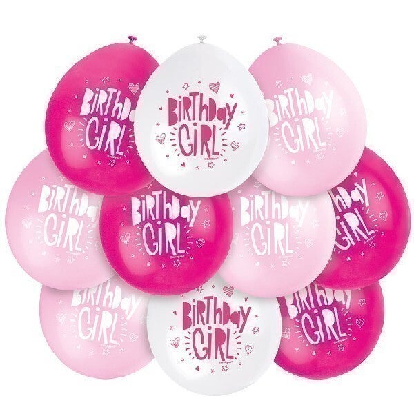 Birthday girl balloons