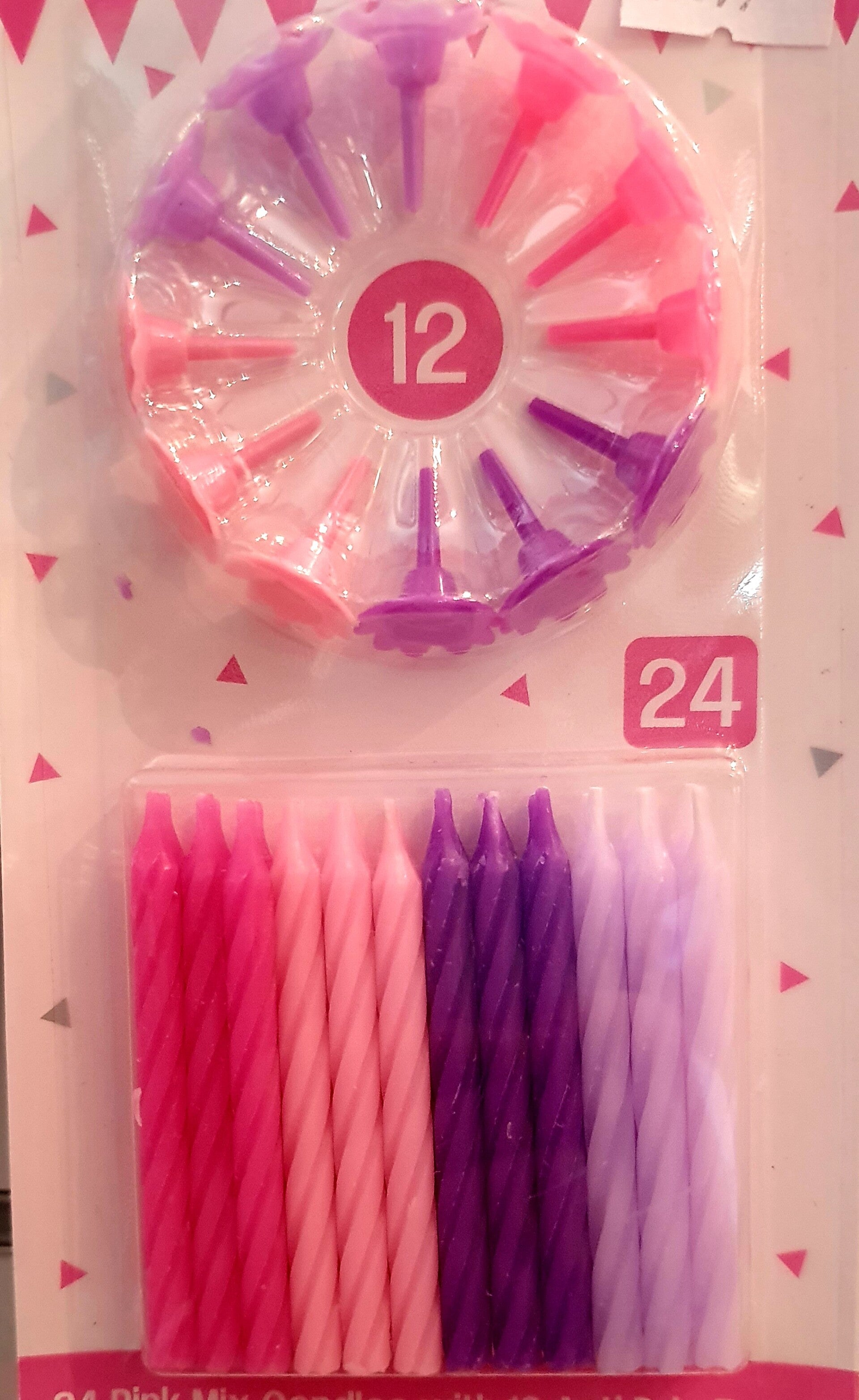 Pink/purple candles