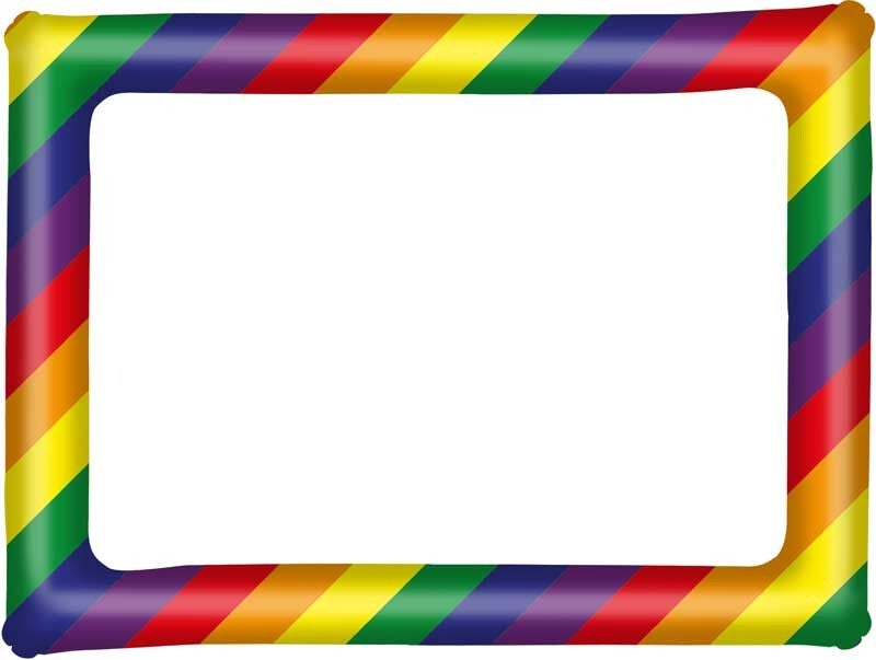 Inflatable rainbow photo frame