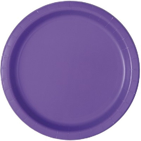 Purple party plates