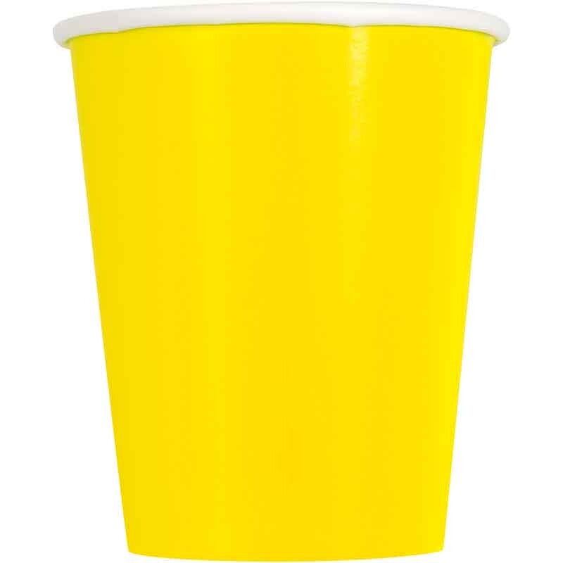 Neon yellow party cups