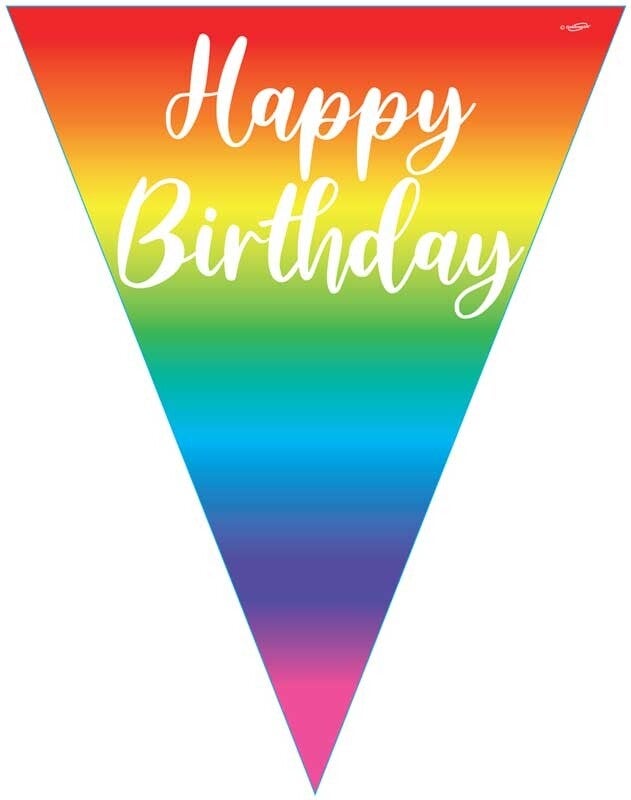 Rainbow birthday bunting