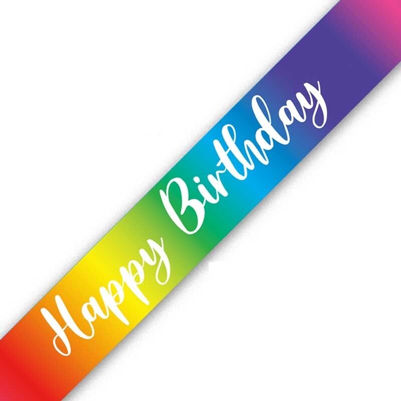 Rainbow birthday banner