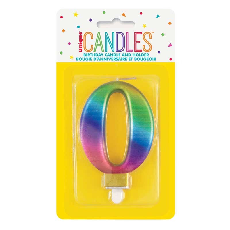 Rainbow no. 0 candle