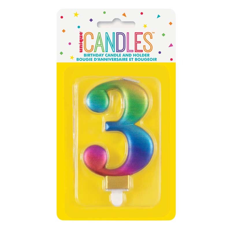 Rainbow no. 3 candle