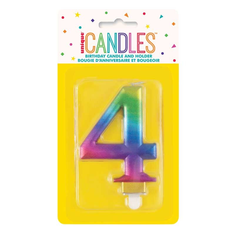 Rainbow no. 4 candle