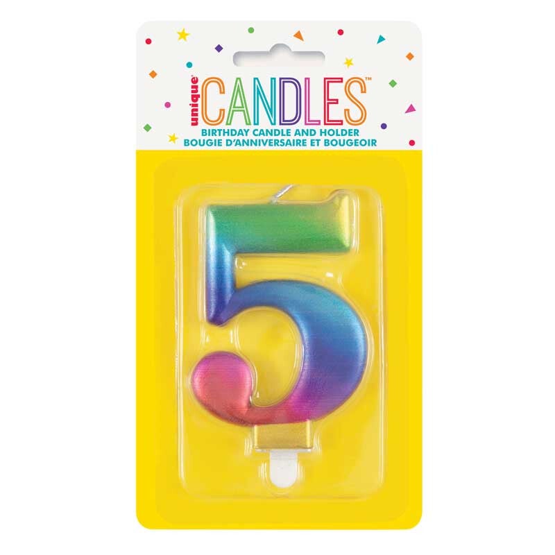 Rainbow no. 5 candle