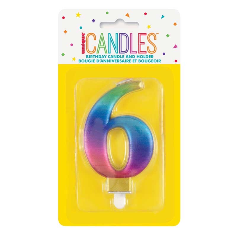 Rainbow no. 6 candle