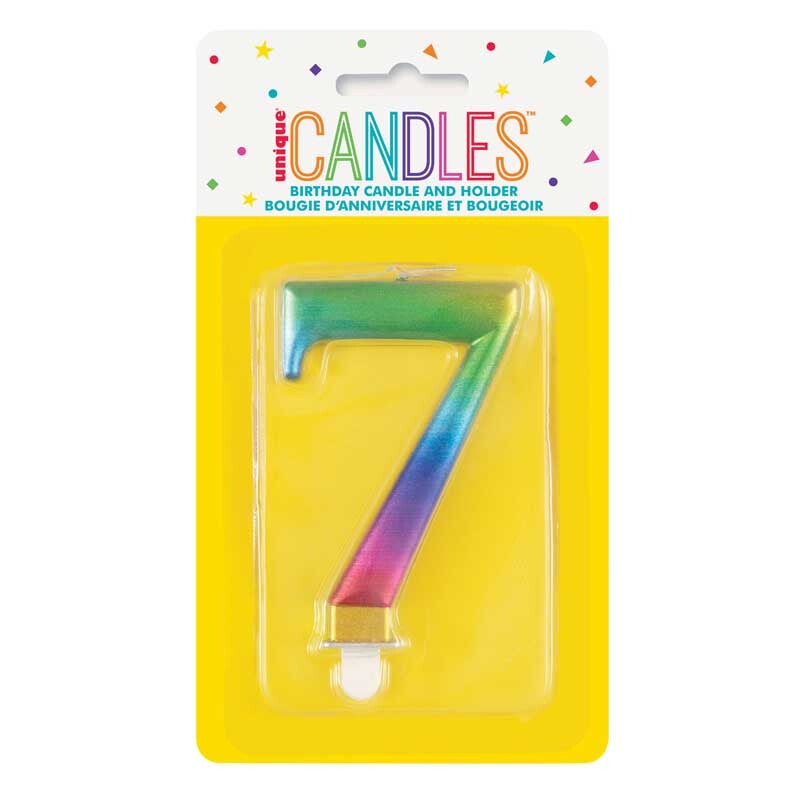 Rainbow no. 7 candle