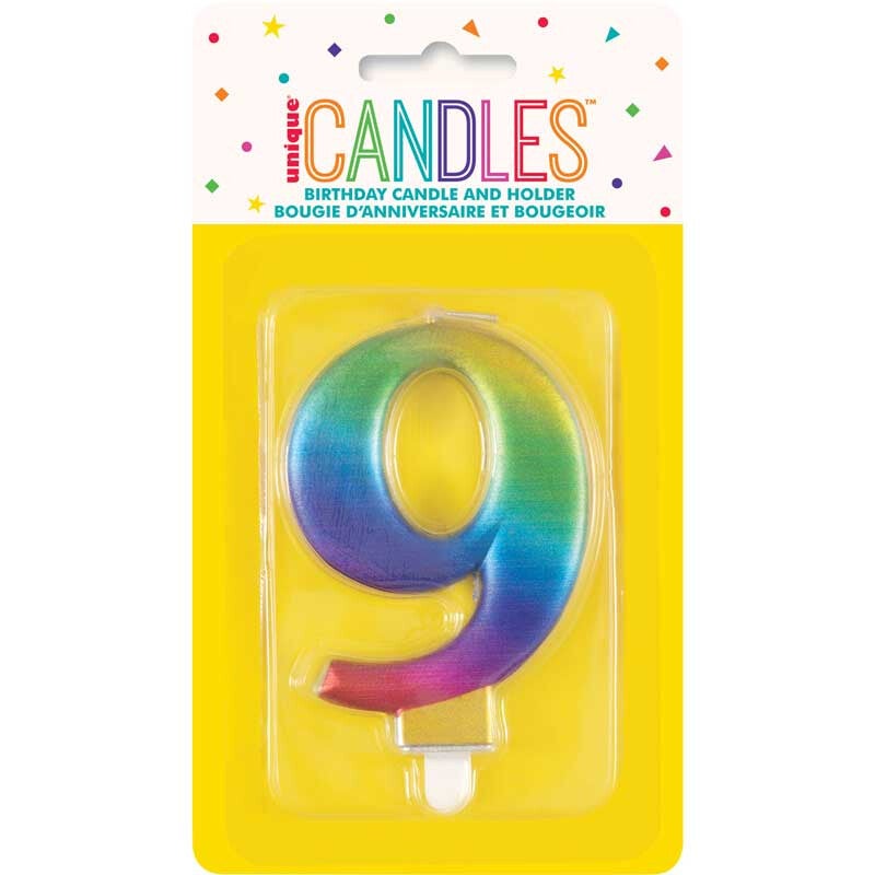 Rainbow no. 9 candle