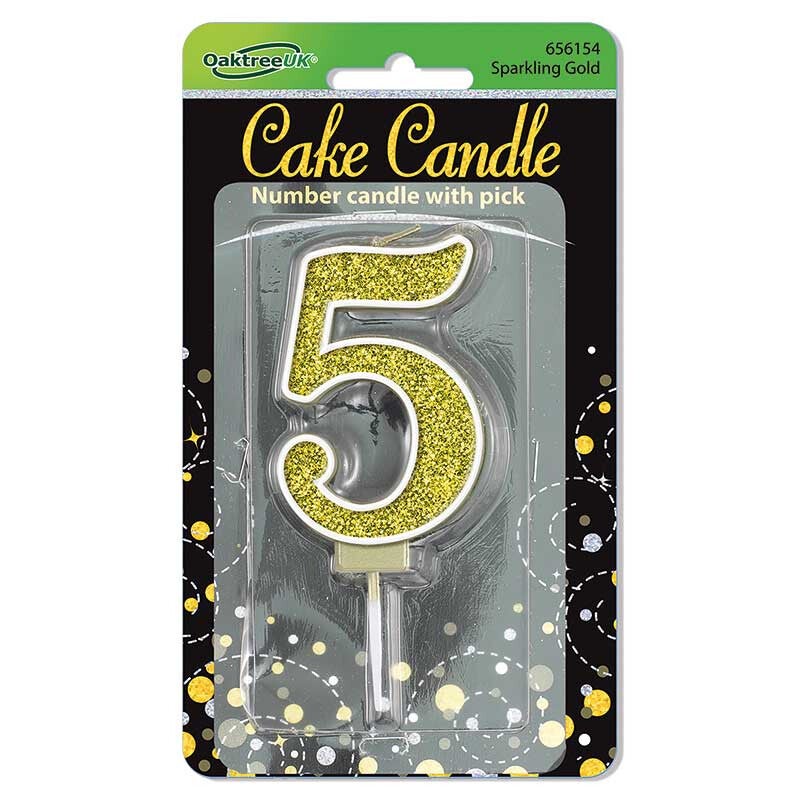 Gold no. 5 candle