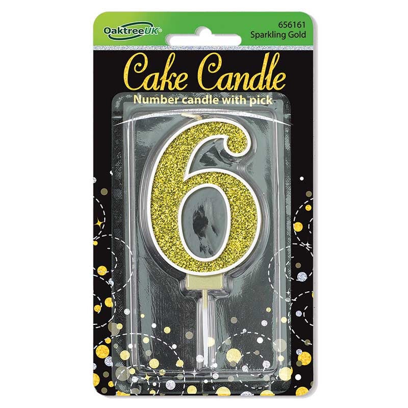 Gold no. 6 candle