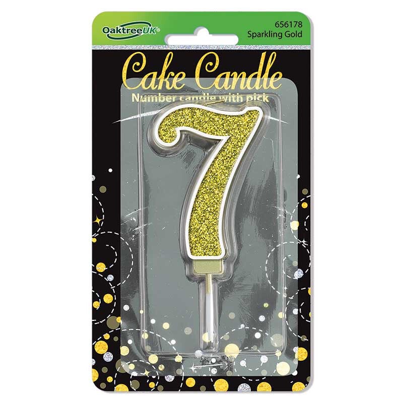 Gold no. 7 candle