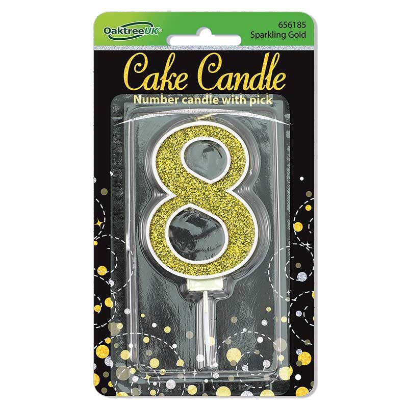 Gold no. 8 candle