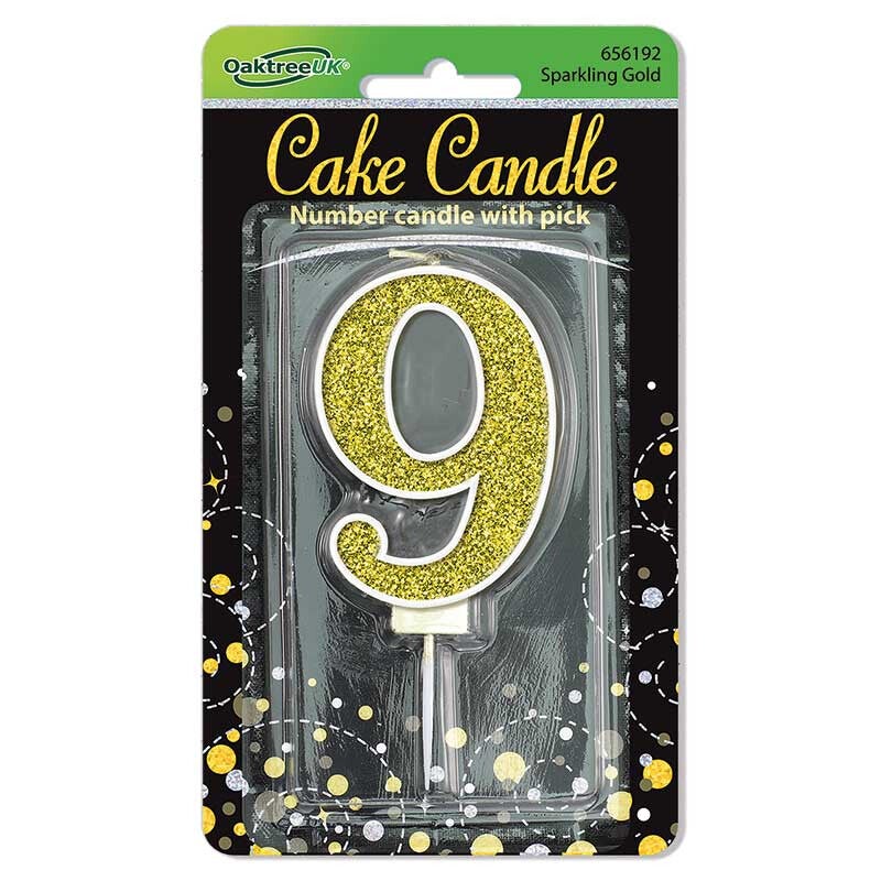 Gold no. 9 candle