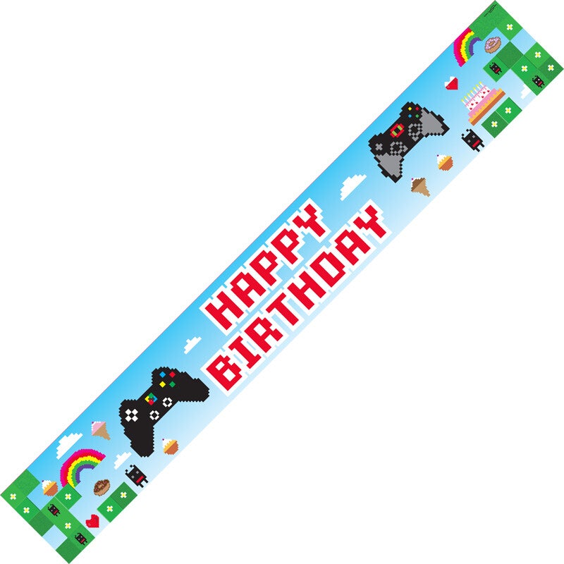 Gaming birthday banner