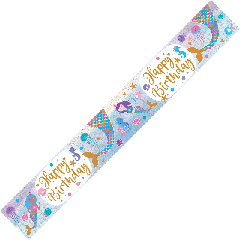 Mermaid birthday banner