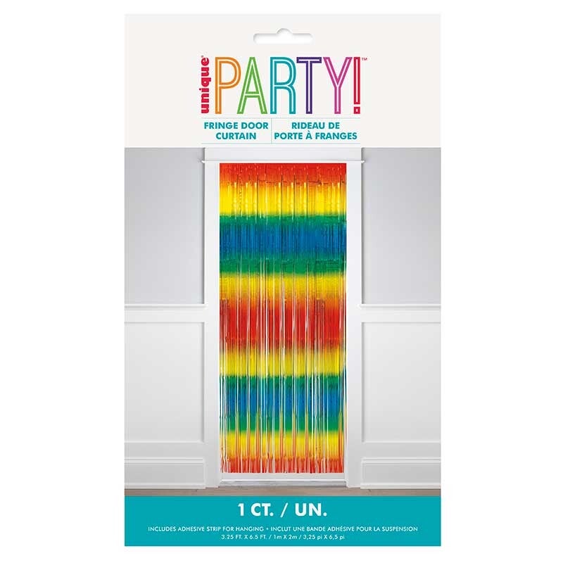 Rainbow door curtain