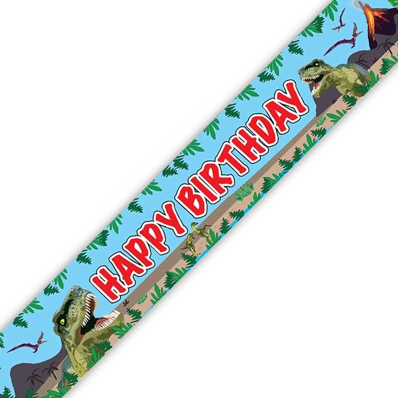 Dinosaur birthday banner