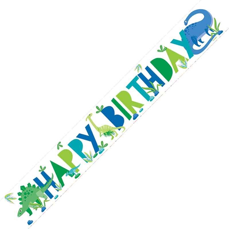 Dinosaur birthday banner