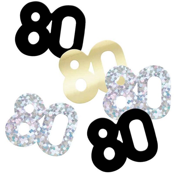 Gold age 80 confetti