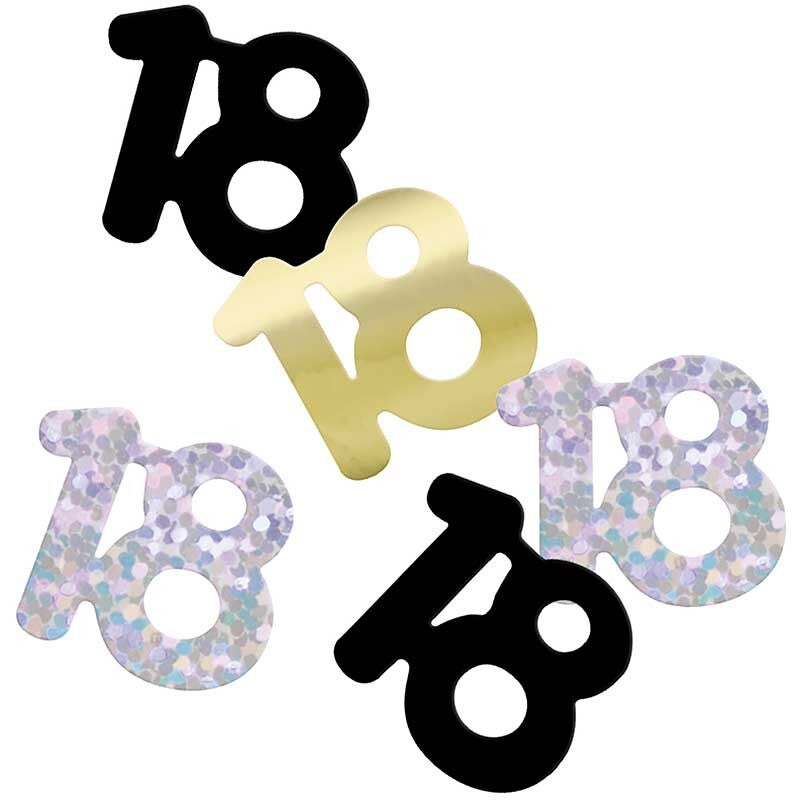 Gold age 18 confetti