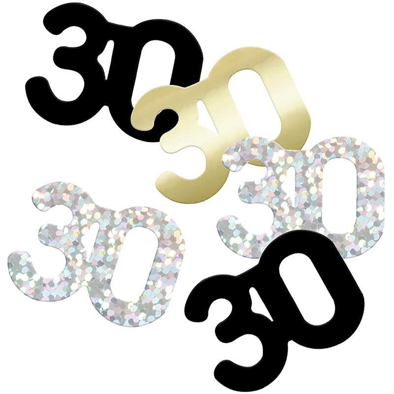 Gold age 30 confetti