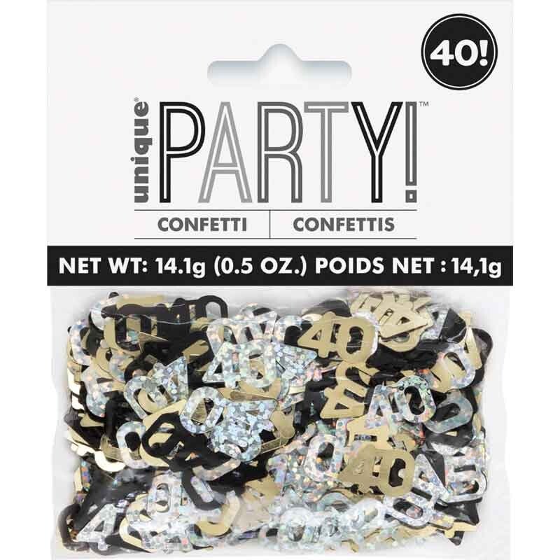 Gold age 40 confetti