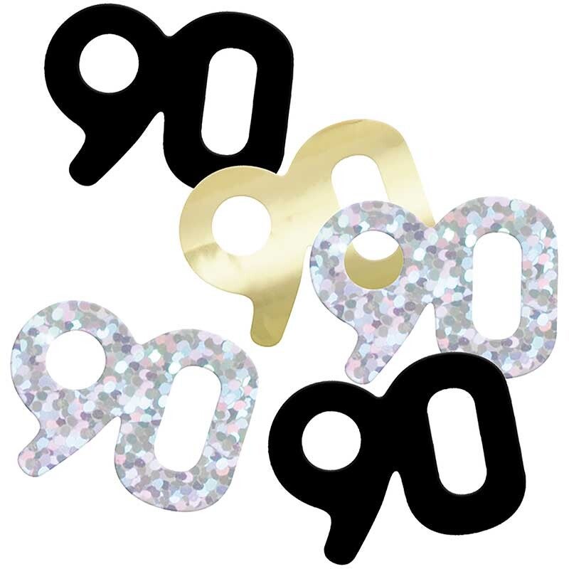 Gold age 90 confetti