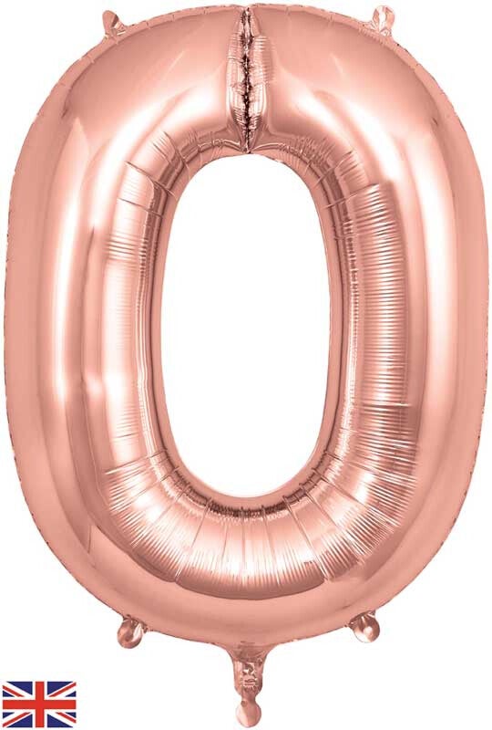 Rose gold no.0 helium balloon