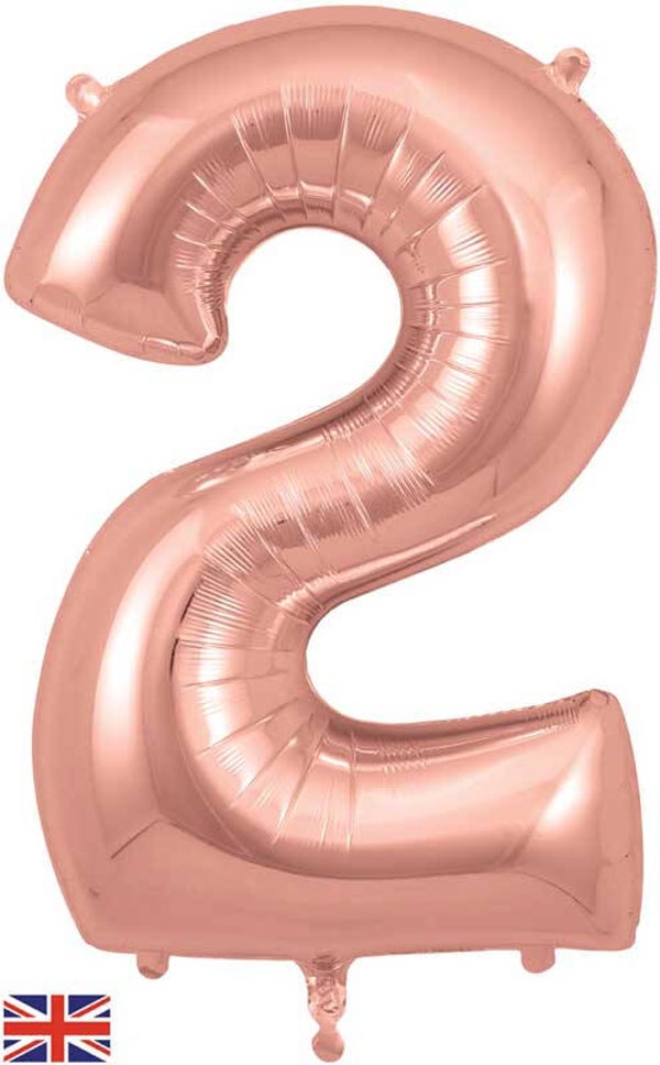 Rose gold no.2 helium balloon