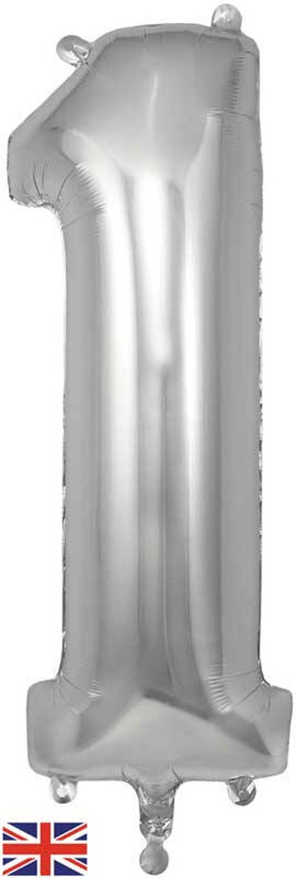 Classic silver no.1 helium balloon