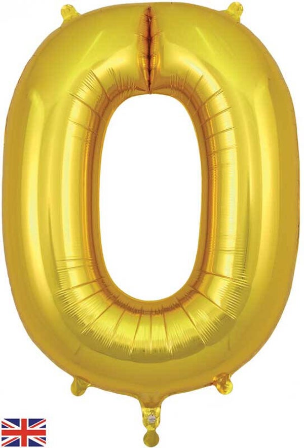 Classic gold no.0 helium balloon