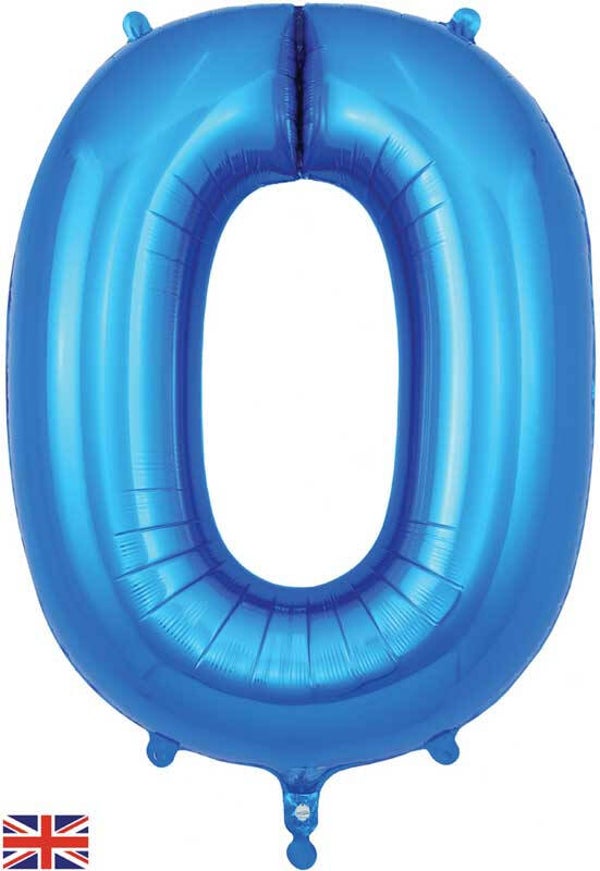 Classic blue no.0 helium balloon