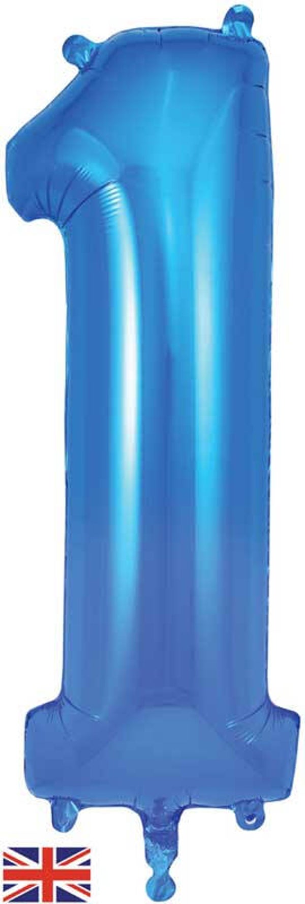 Classic blue no.1 helium balloon