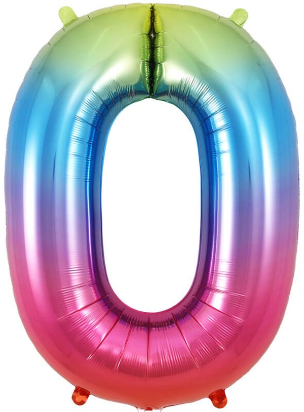 Rainbow no.0 helium balloon