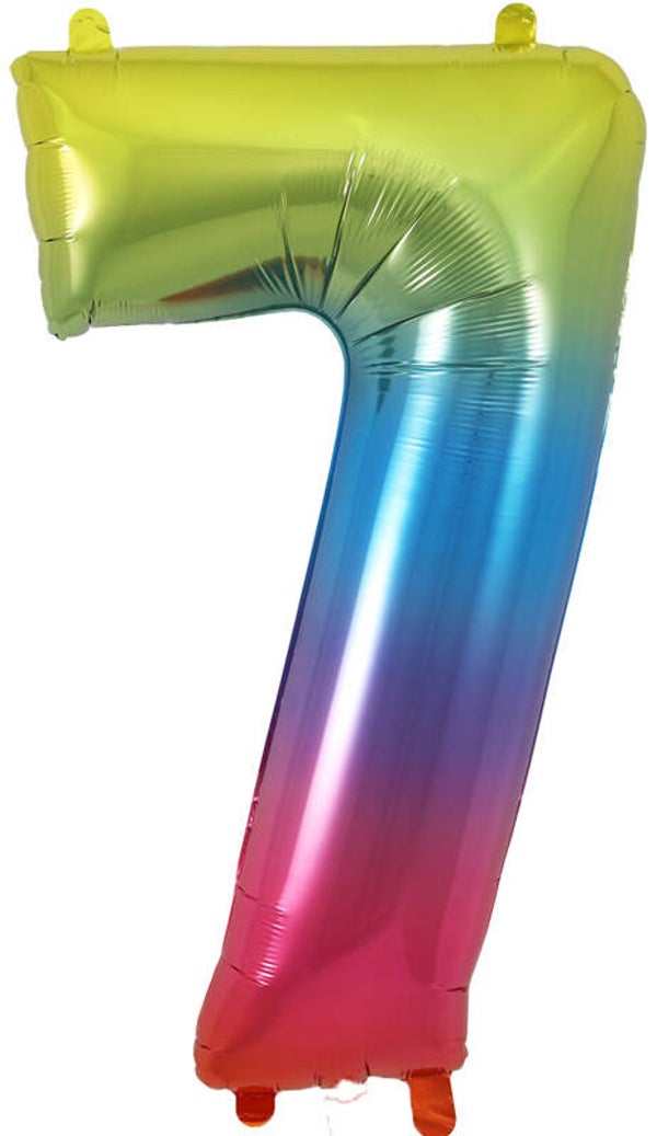 Rainbow no.7 helium balloon